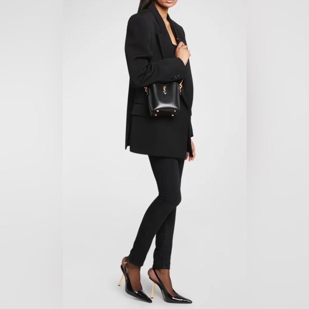 *NWT* Saint Laurent Le 37 Mini YSL Bucket Bag in Smooth Leather - Picture 8 of 8